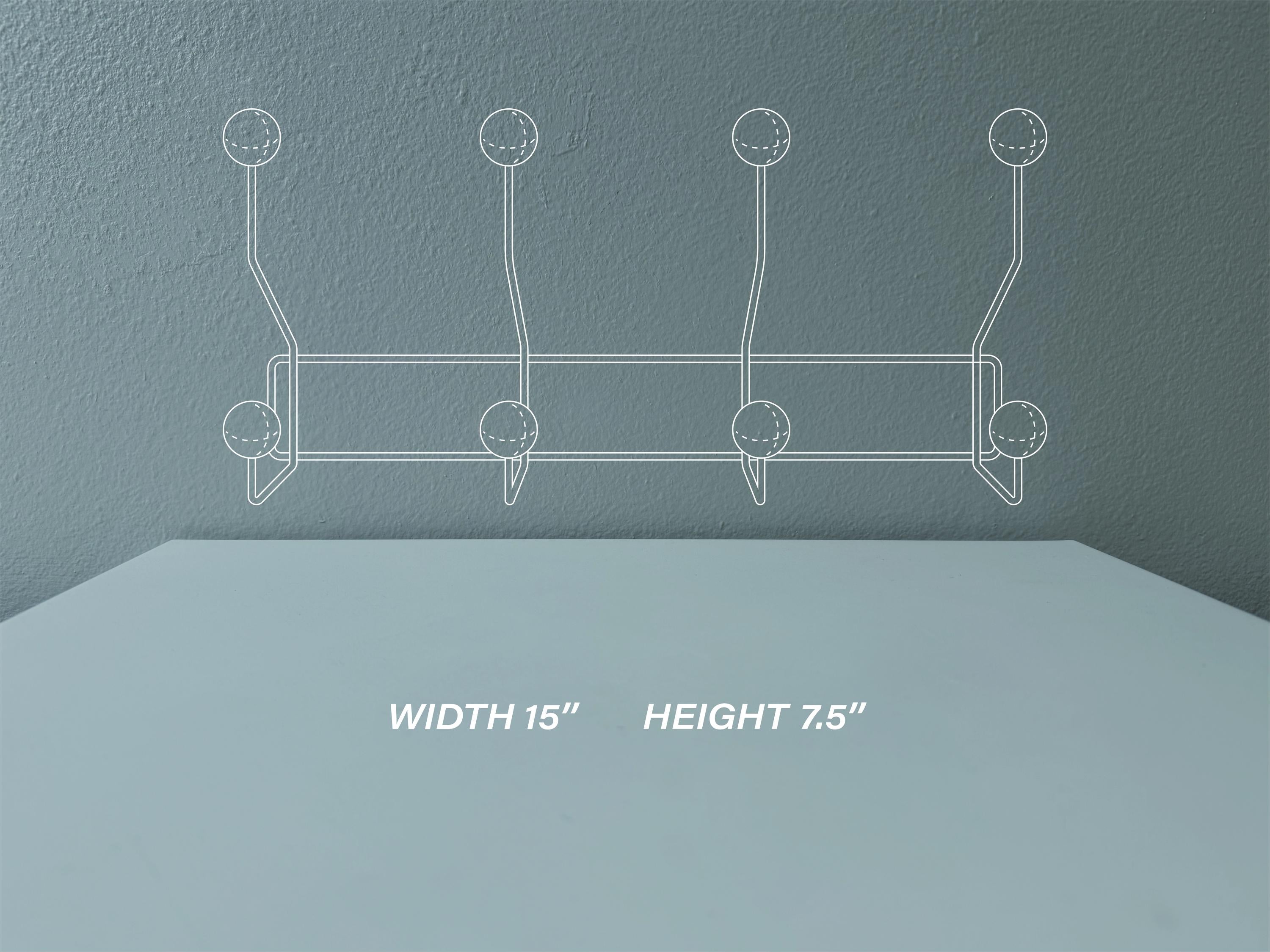 Mid Century Modern Wall Hook | Metal Coat Rack | Entryway Organizer | Dorm Room Decor | Housewarming Gift | Wall Mounted Hooks | Storage