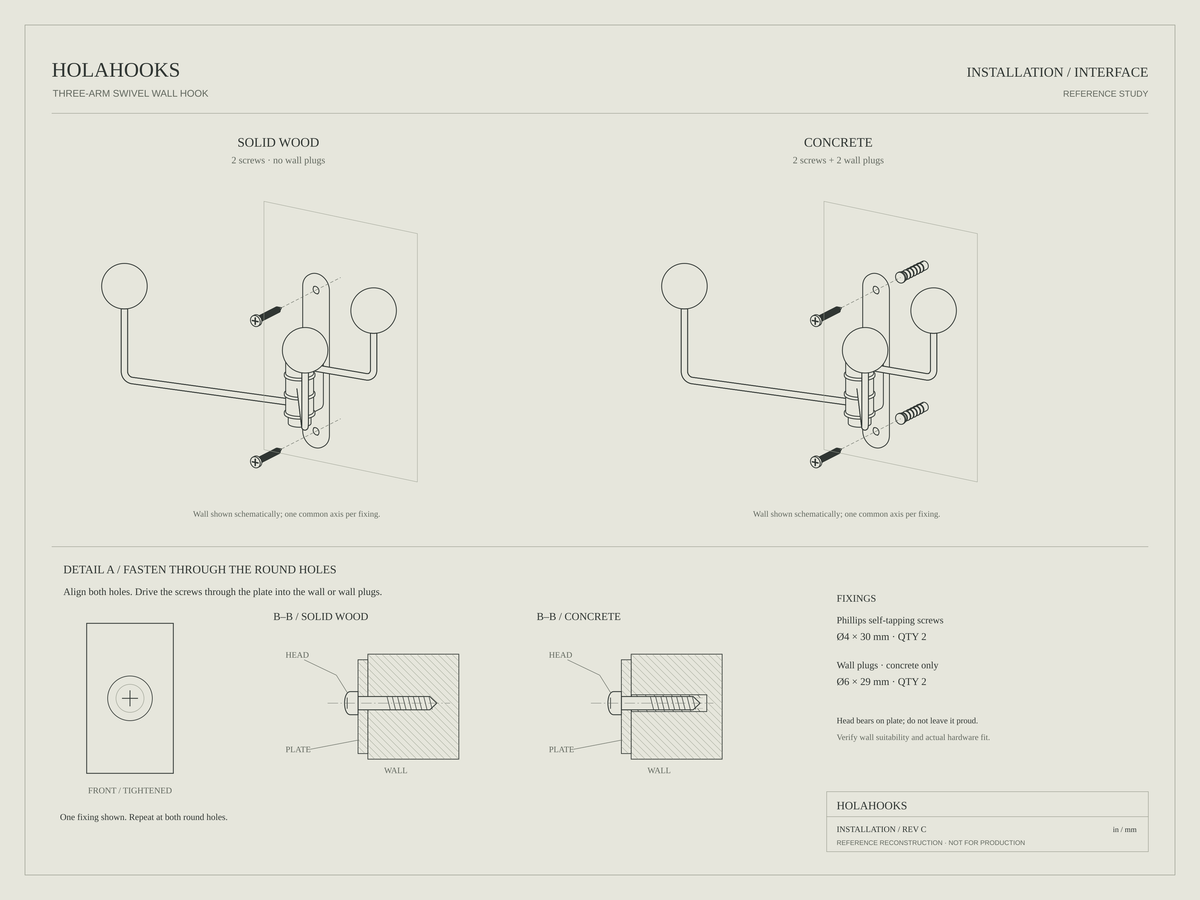 HH-03 installation guide — updated structural line drawing.
