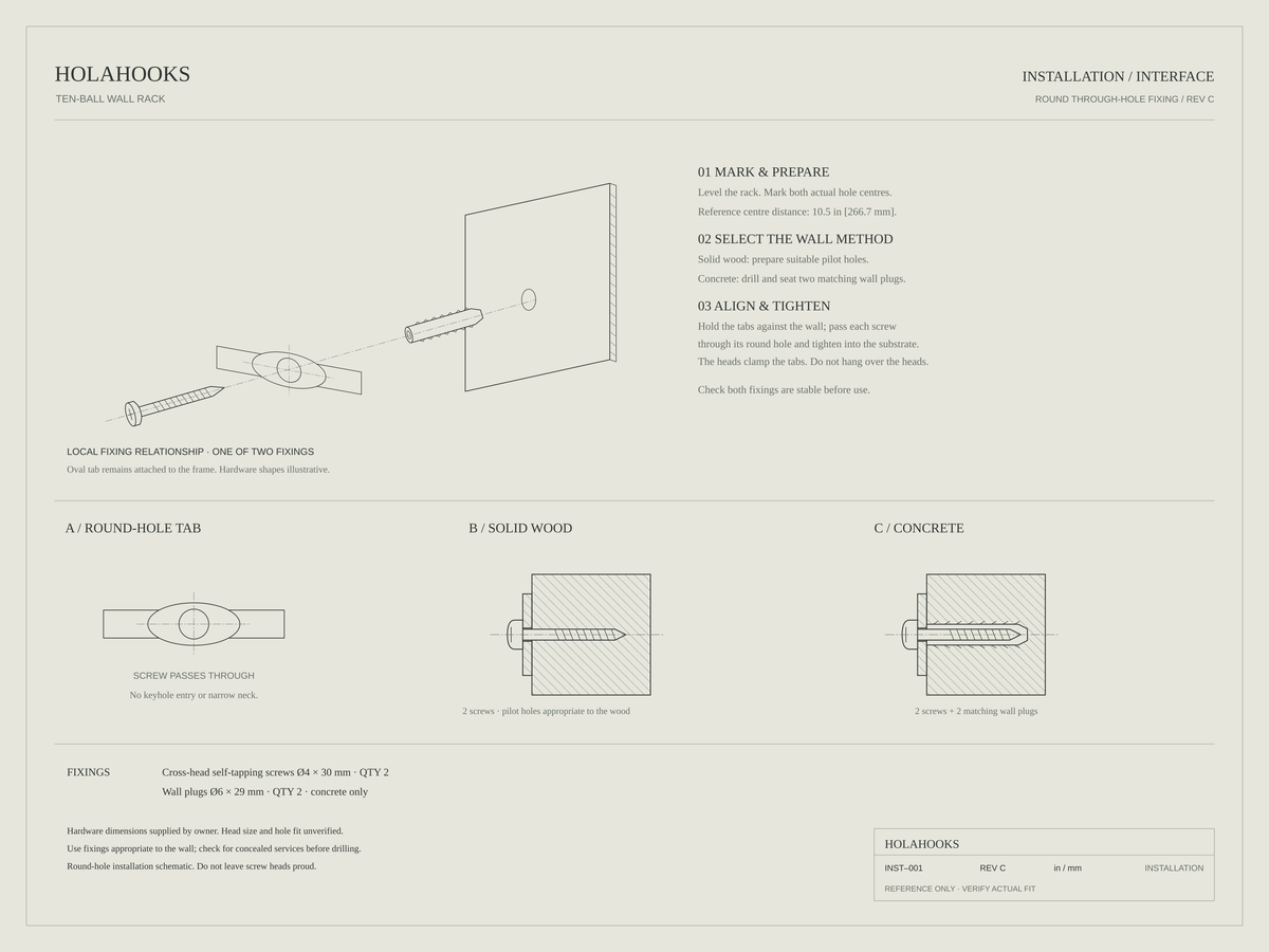 HH-10 installation guide — updated structural line drawing.