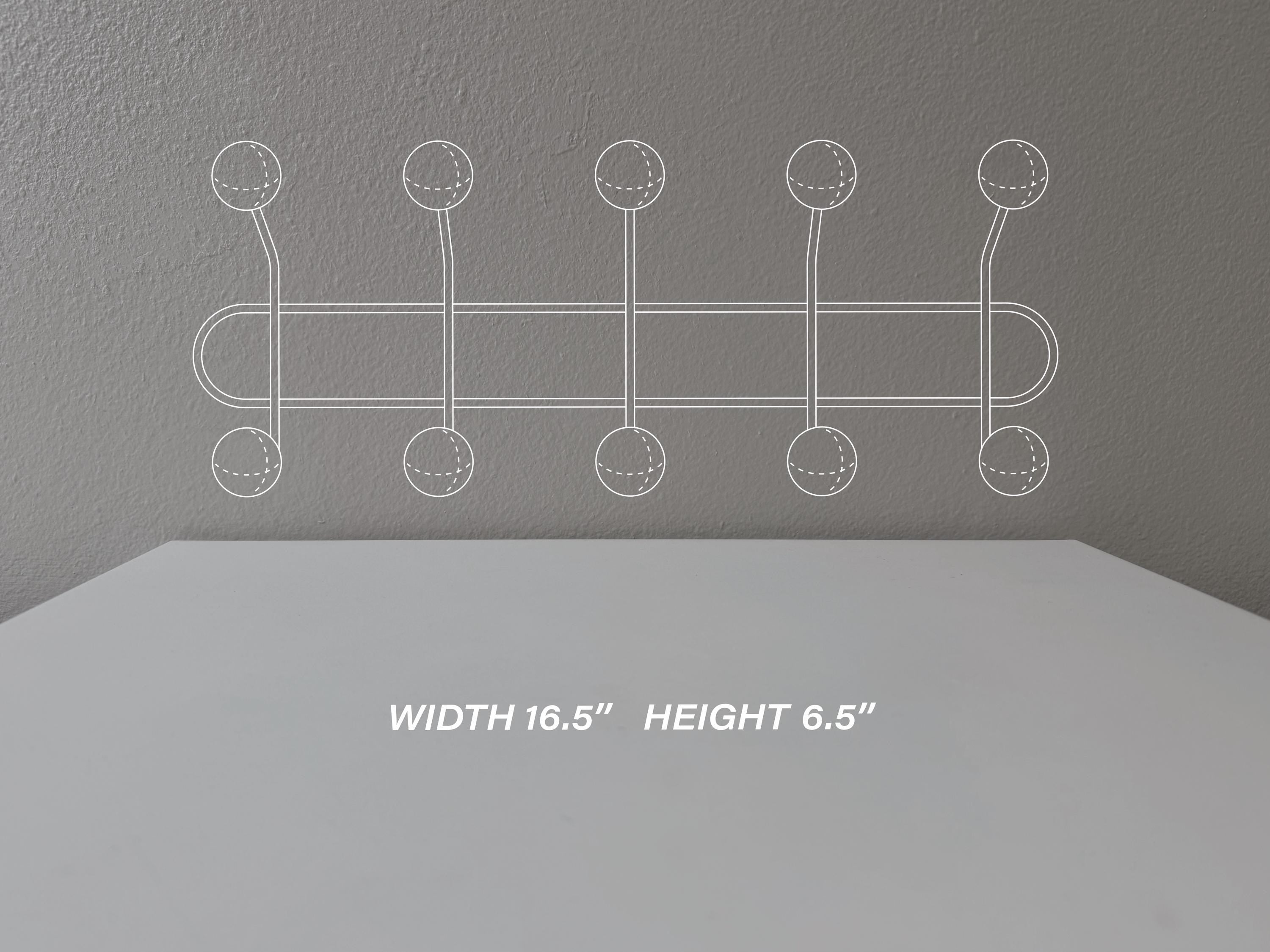 Mid Century Modern Wall Hook | Metal Coat Rack | Entryway Organizer | Dorm Room Decor | Housewarming Gift | Wall Mounted Hooks | Storage