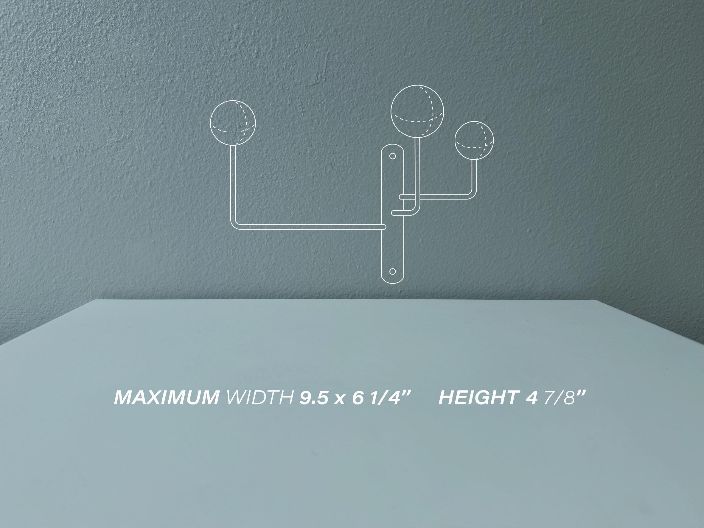 Mid Century Modern Wall Hook | Metal Coat Rack | Entryway Organizer | Dorm Room Decor | Housewarming Gift | Wall Mounted Hooks | Storage