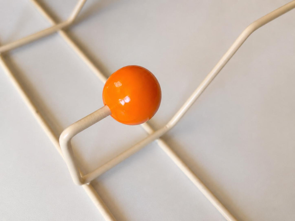 Mid-Century Ball Coat Hooks – Orange, 8 Hooks — product view 3