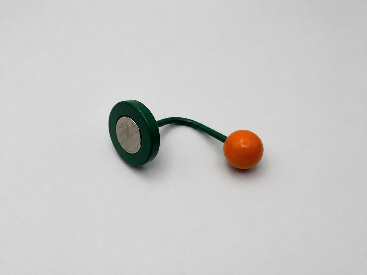 Mid-Century Magnetic Hook – Green & Orange — product view 3