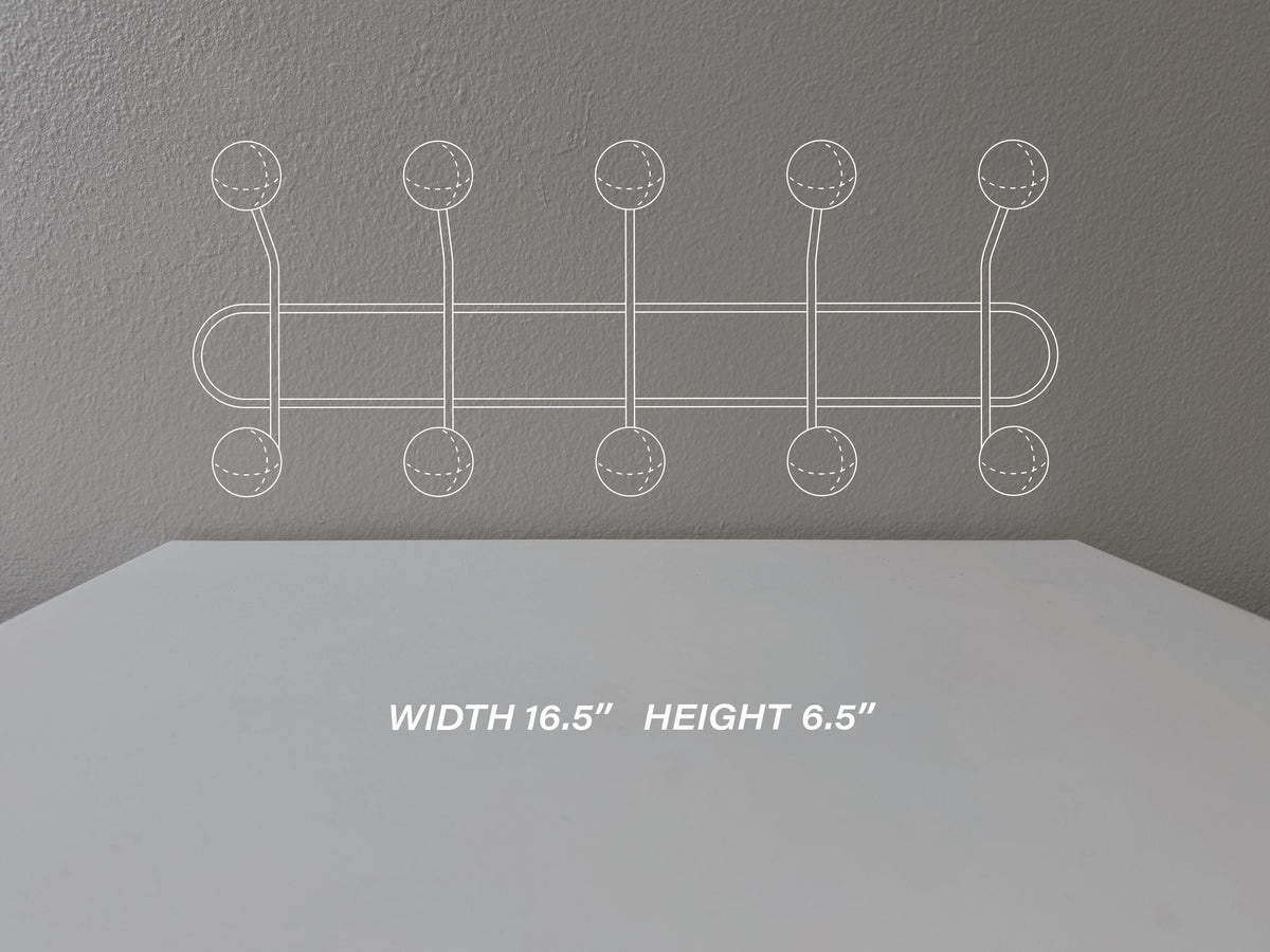 Mid Century Modern Wall Hook | Metal Coat Rack | Entryway Organizer | Dorm Room Decor | Housewarming Gift | Wall Mounted Hooks | Storage