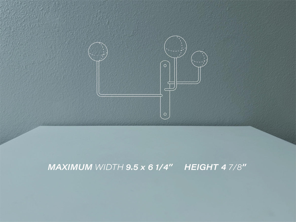 Mid Century Modern Wall Hook | Metal Coat Rack | Entryway Organizer | Dorm Room Decor | Housewarming Gift | Wall Mounted Hooks | Storage