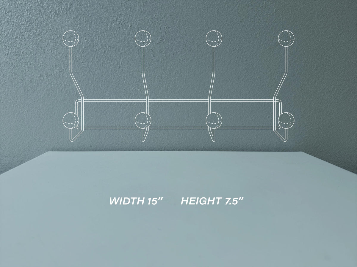 Mid Century Modern Wall Hook | Metal Coat Rack | Entryway Organizer | Dorm Room Decor | Housewarming Gift | Wall Mounted Hooks | Storage