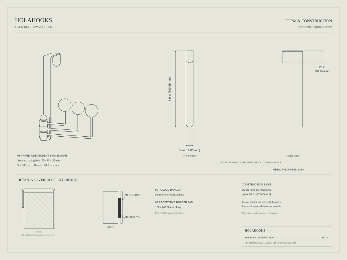 OH-03 construction and dimension drawing — updated structural line drawing.