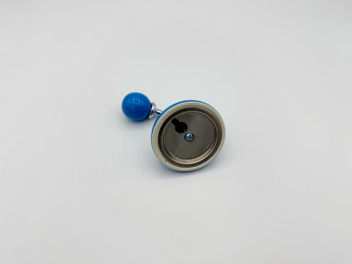 Mid-Century Ceramic Wall Hook – Blue — product view 4