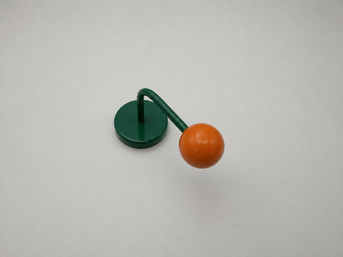 Mid-Century Magnetic Hook – Green & Orange — product view 2